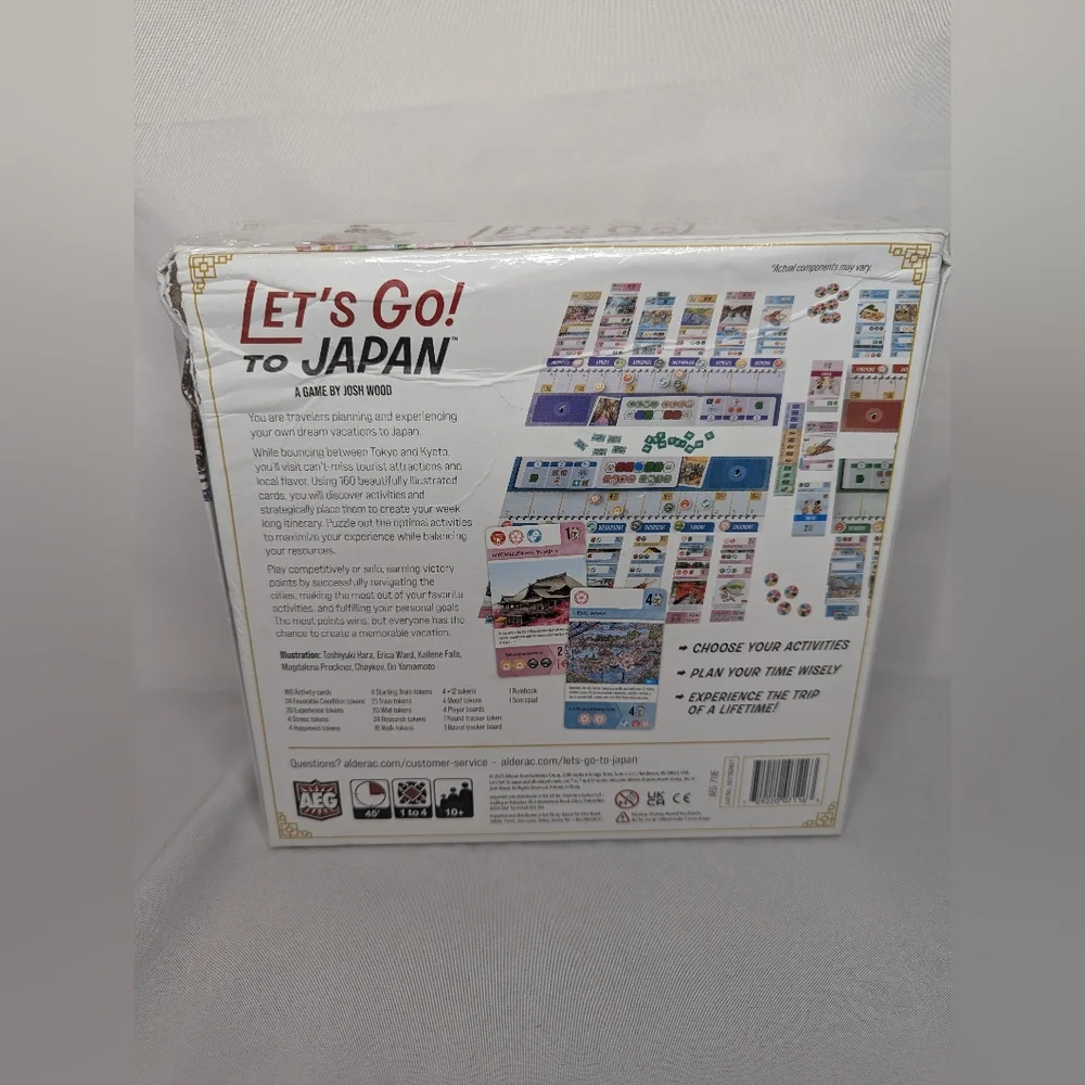Alderac Entertainment Group Let's Go! To Japan Game - Heavily Damaged Box